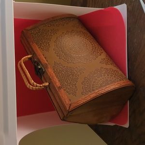 SOLD Vintage wooden purse  Boho